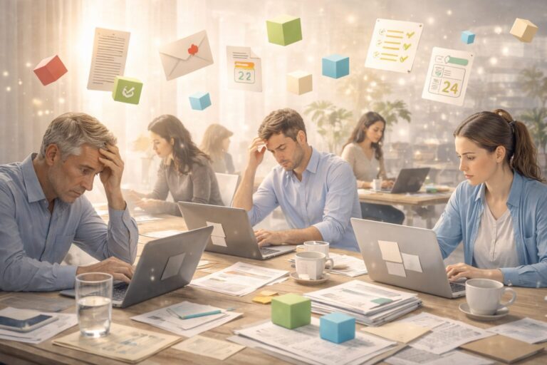 Vezetői mentális túlterhelés irodában: döntési fáradtság és meetingek közötti stressz – mikroszünet témához