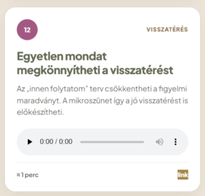 Egyetlen mondat megkönnyítheti a visszatérést - munkanap tudománya